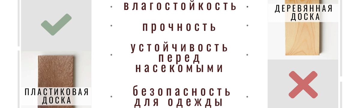 сравнение деревянной и пластиковой доски