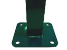 Столб с приваренным фланцем 60х40х1500 1,2 RAL6005