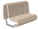 Скамейка металлическая Парабола-1,5м